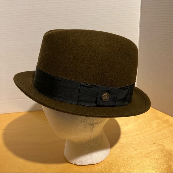 Stetson Trilby 100% Wool Fedora Hat size Medium Serpent Made In USA - Picture 1 of 10
